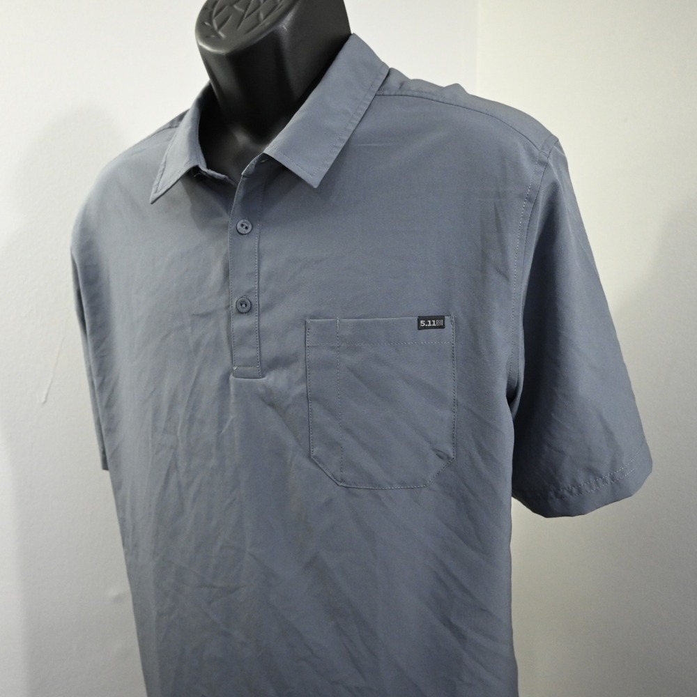 5.11 Tactical Polo Mens XL Gray Short Sleeve Pocket Performance Shirt